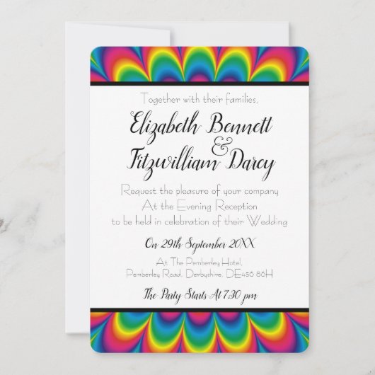 サイケデリック絞り染め夕べ招待状 招待状 (正面)