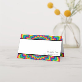 サイケデリック絞り染め座席表 プレイスカード