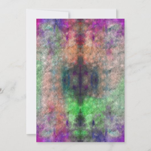 サイケデリック絞り染め空白のグリーティングカード シーズンカード (正面)