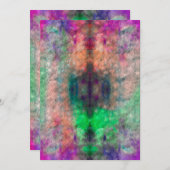 サイケデリック絞り染め空白のグリーティングカード シーズンカード (正面/裏面)