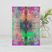 サイケデリック絞り染め空白のグリーティングカード シーズンカード (スタンド正面)