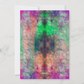 サイケデリック絞り染め空白のグリーティングカード シーズンカード (裏面)