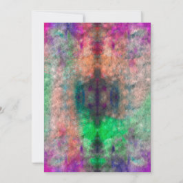 サイケデリック絞り染め空白のグリーティングカード シーズンカード