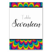 サイケデリック絞り染め表番号 テーブルナンバー (裏面)