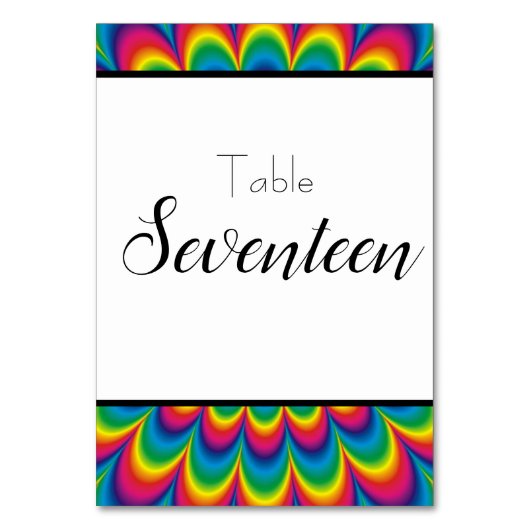 サイケデリック絞り染め表番号 テーブルナンバー (正面)
