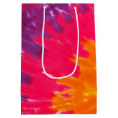 サイケデリック絞り染め70番目の誕生日中抱き枕 ミディアムペーパーバッグ (裏面)