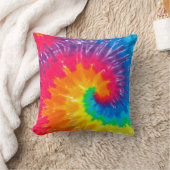 サイケデリック絞り染め クッション (ブランケット)