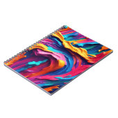 サイケデリック絵を描カラフル線 ノートブック (左側)