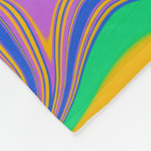 サイケデリック緑ミックス抽象芸術カラフル フリースブランケット (角)