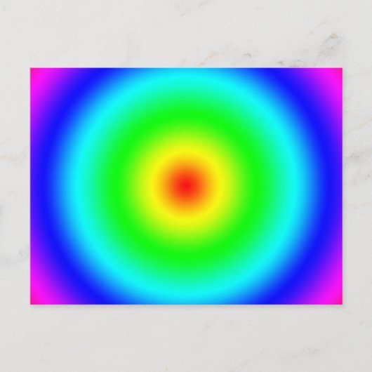 サイケデリック美術品ファンキー：レインボーサークル ポストカード (正面)