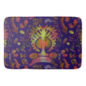 サイケデリック鏡対称抽象芸術アート バスマット (正面)