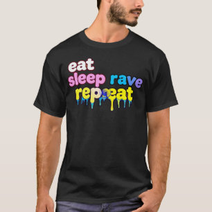 サイケデリック食べ寝癖のリピーター Tシャツ
