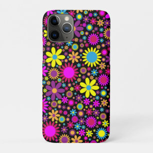 サイケデリック鮮やか花開花-67566 iPhone 11 PROケース