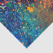 サイケデリック(ばちゃばちゃ)跳ねる |レインボーカラフル抽象芸術 薄葉紙 (詳細)