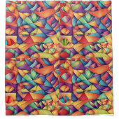 サイケデリック・オーシャン シャワーカーテン (正面)