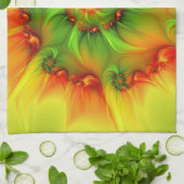 サイケデリック カラフル モダン アブストラクト フラクタル アート キッチンタオル (折り畳み)