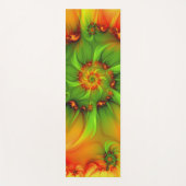 サイケデリック カラフル モダン アブストラクト フラクタル アート ヨガマット (正面)