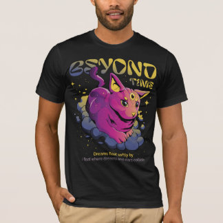 サイケデリック・コズミック・キャット - ビヨンド・タイムTシャツ Tシャツ