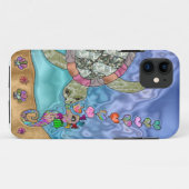 サイケデリック・シー・タートル・シーホース・アート Case-Mate iPhoneケース (裏面(横))