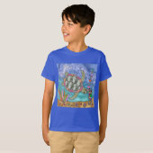 サイケデリック・シー・タートル・シーホース・アート Tシャツ (正面フル)