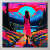 サイケデリック スコットランドの風景 ポスター (正面)