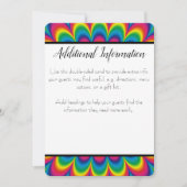 サイケデリック タイダイ追加情報カード 招待状 (正面)