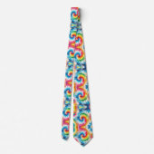 サイケデリック・タイダイ・パターン ネクタイ (裏面)