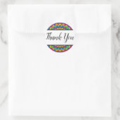 サイケデリック タイダイ フェイバーステッカー ラウンドシール (バッグ)