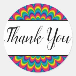 サイケデリック タイダイ フェイバーステッカー ラウンドシール