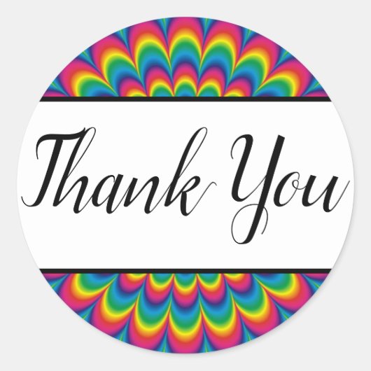 サイケデリック タイダイ フェイバーステッカー ラウンドシール (正面)