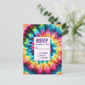 サイケデリック タイダイ RSVP カード (スタンド正面)