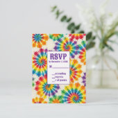 サイケデリック タイダイ RSVP カード (スタンド正面)