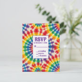 サイケデリック タイダイ RSVP カード (スタンド正面)