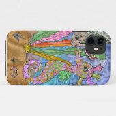 サイケデリック・タツノオトシゴ・ウミガメ・アート Case-Mate iPhoneケース (裏面(横))