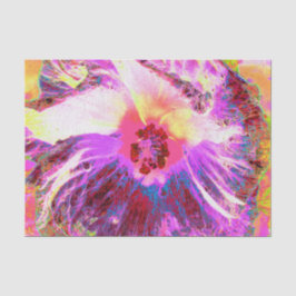 サイケデリック トリッピー レインボーカラー ハイビスカスの花 薄葉紙
