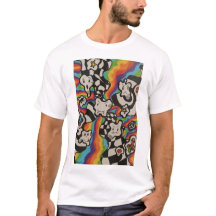 サイケデリック ハッピー サッド アングリー フェイス Tシャツ