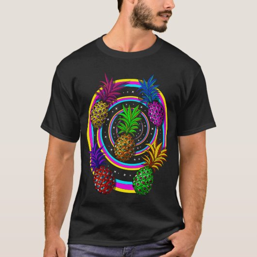 サイケデリック パイナップル Tシャツ (正面)