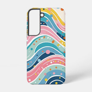 サイケデリック・パステル・レインボー・ウェーブ SAMSUNG GALAXY S22ケース
