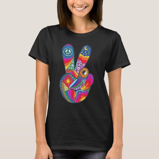サイケデリック ピース アウト Tシャツ (正面)