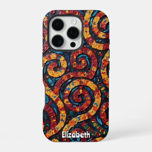 サイケデリック・ペイズリー iPhoneケース (裏面)