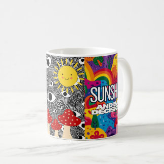 サイケデリック マグカップ - カラフルでトリッピーなコーヒーカップ