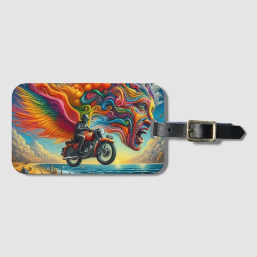 サイケデリック・モーターサイクル・ドリームスケープ ラゲッジタグ (正面横)