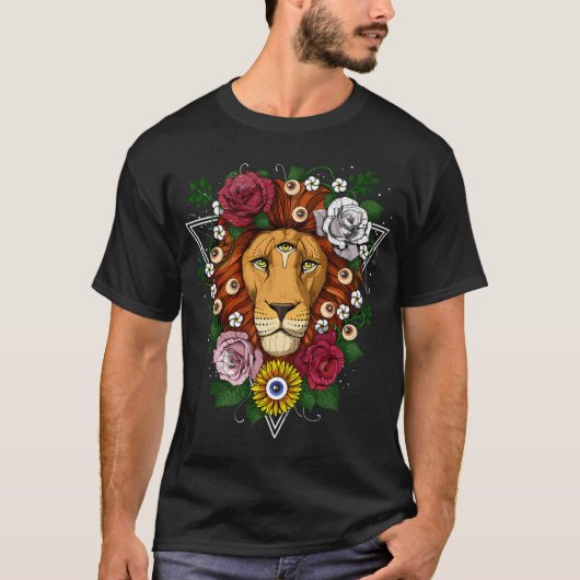 サイケデリック ライオン Tシャツ (正面)