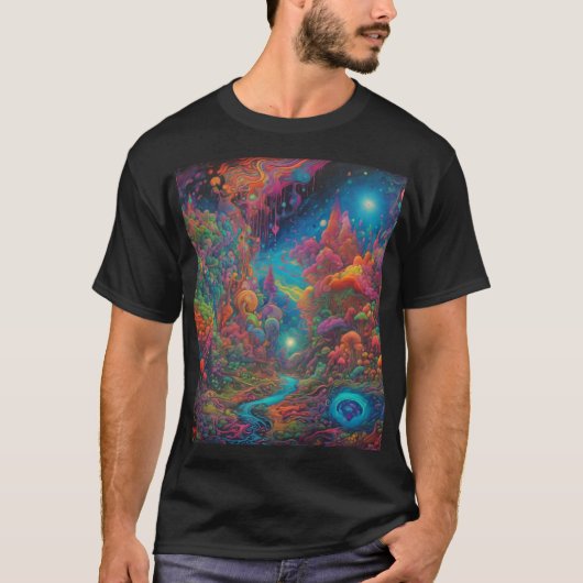 サイケデリック ランドスケープ  Tシャツ (正面)