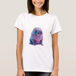 サイケデリック・レインボー・ギャラクシー・セイウチ・ウーマンズ Tシャツ