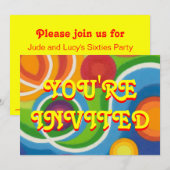 サイケデリック「招待します」の招待状 招待状 (正面/裏面)