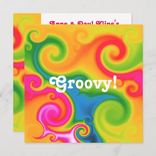 サイケデリック 招待状 (正面/裏面)