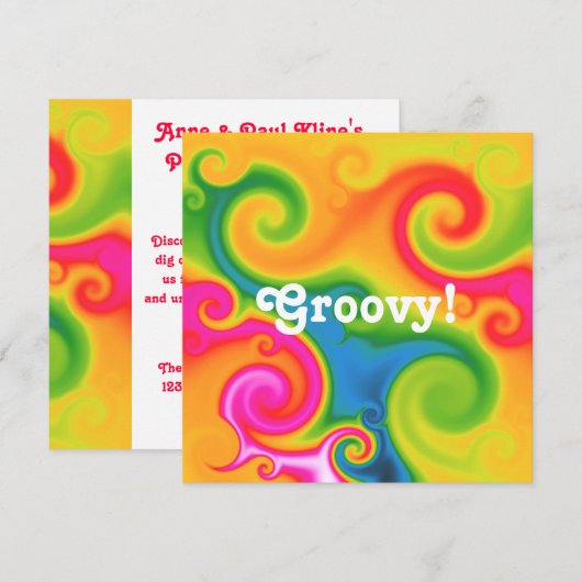 サイケデリック 招待状 (正面/裏面)