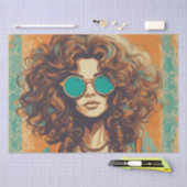 サイケデリック: 1960年代のレトロHippie Decopage紙 薄葉紙 (クラフト)