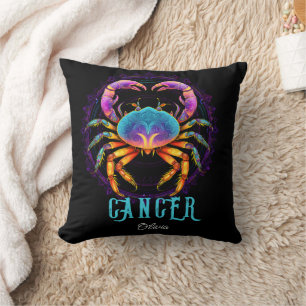 サイケデリックArt Cancer〔占星術の〕十二宮図名 クッション